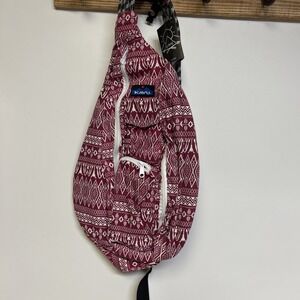 NWT KAVU‎ Sling Bag Red White Diamond Pattern Crossbody Travel Everyday